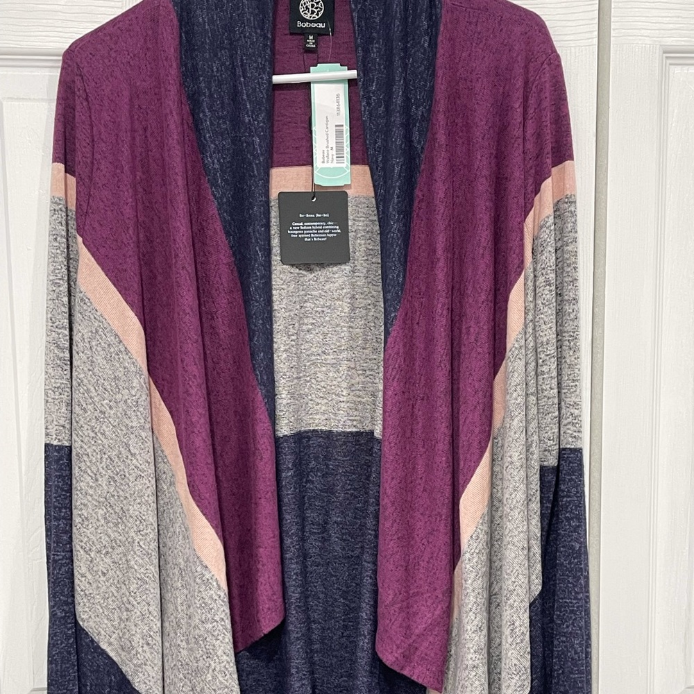 NWT Bobeau Wallace Brushed Cardigan